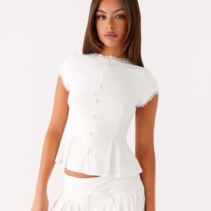 Peppermayo  - Landon Button Up Top - white
never worn
size 4